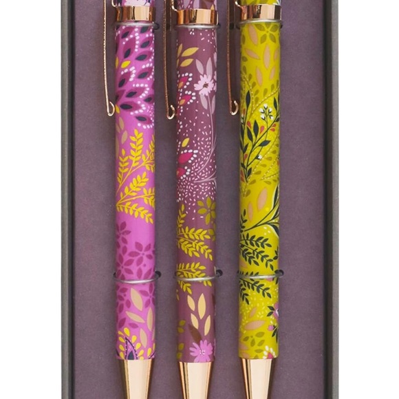 Sara Miller Pink and Yellow Ballpoint Pens Set - Picture 3 of 4